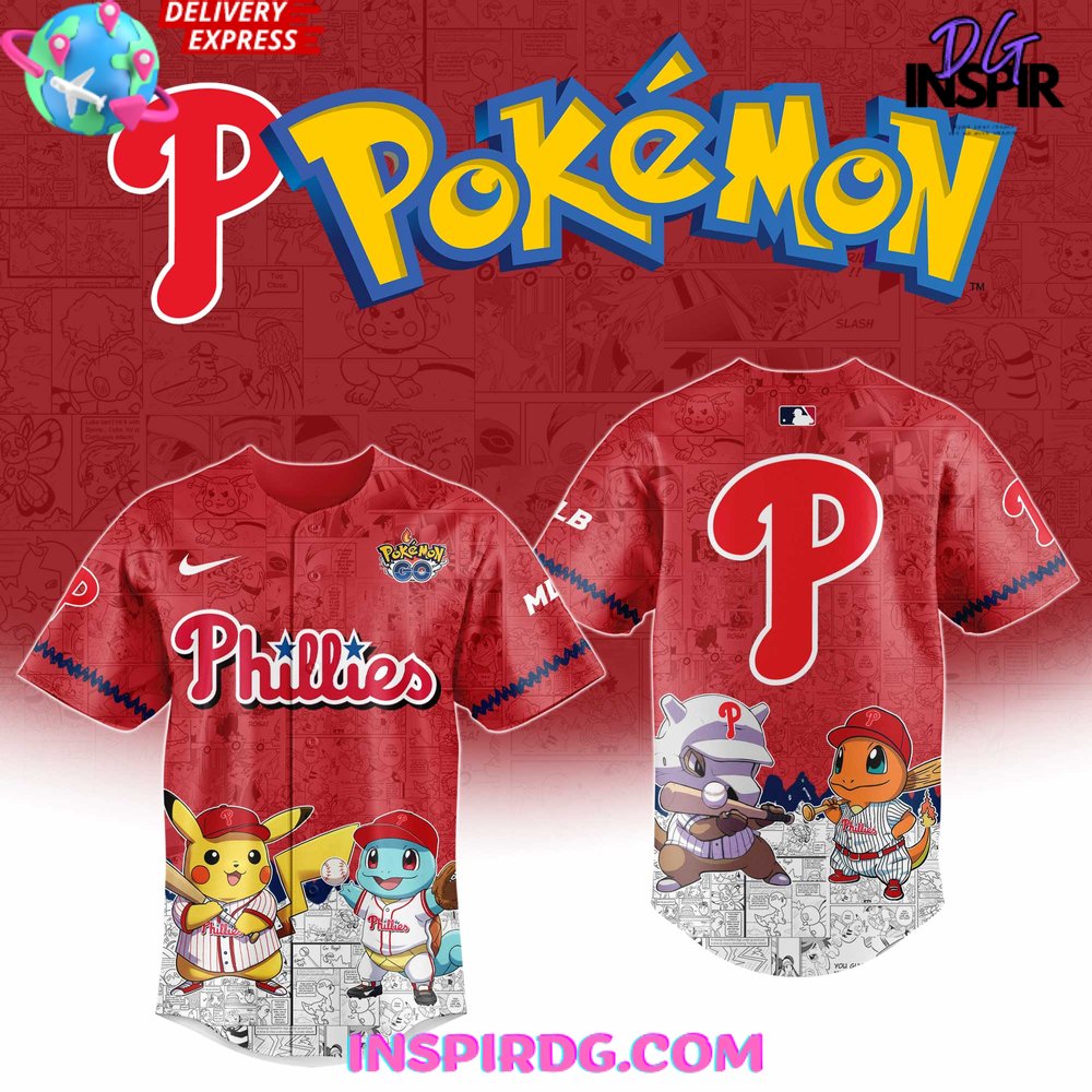 New Philadelphia Phillies PokÃ©mon GO Baseball Custom Jersey Fan Gift