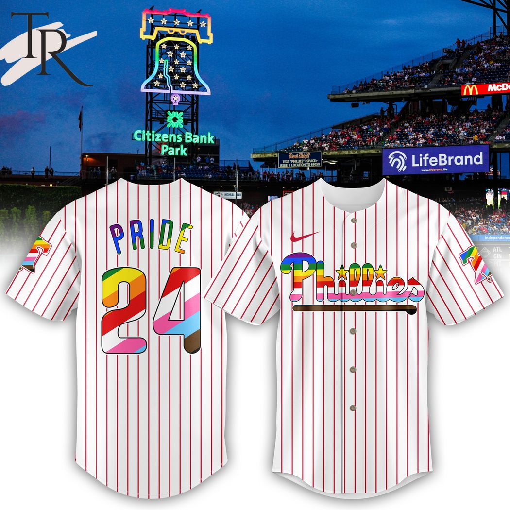 New Philadelphia Phillies Pride Night Baseball Custom Jersey Fan Gift