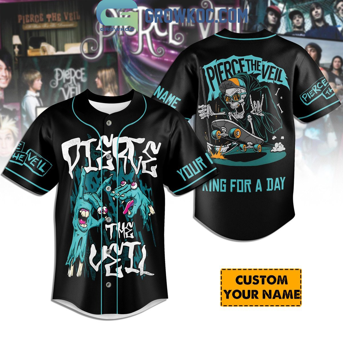 New Pierce The Veil King For A Day Personalized Baseball Custom Jersey Fan Gift