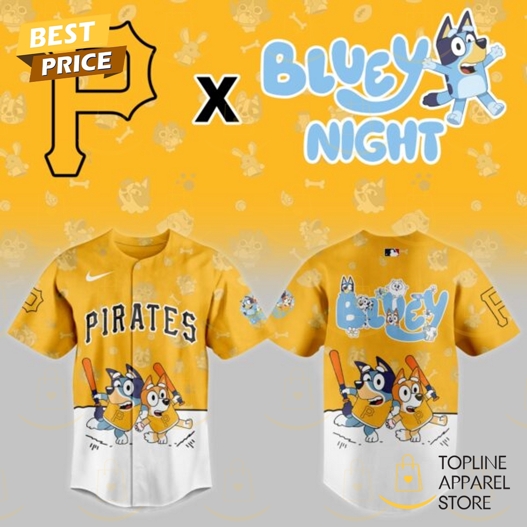 New Pittsburgh Pirates 2025 Bluey Night Baseball Custom Jersey Fan Gift