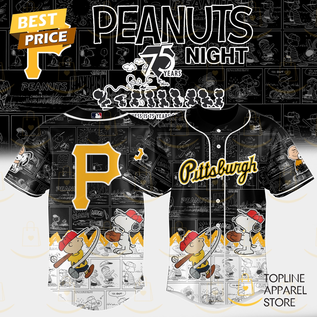New Pittsburgh Pirates x Peanuts Night 75 Years 2025 Baseball Custom Jersey Fan Gift