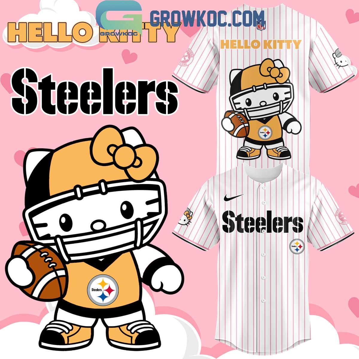 New Pittsburgh Steelers Hello Kitty Celebrating 50th Anniversary Baseball Custom Jersey Fan Gift