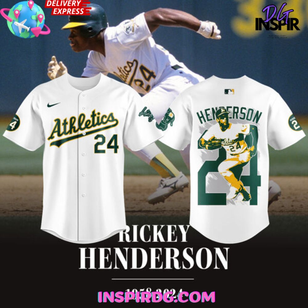 New Rickey Henderson FOREVER 24 Special Baseball Custom Jersey Fan Gift