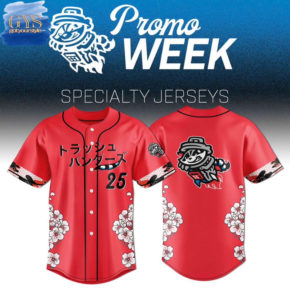 New Rocket City Trash Pandas Japanese Anime Night 2025 Baseball Custom Jersey Fan Gift
