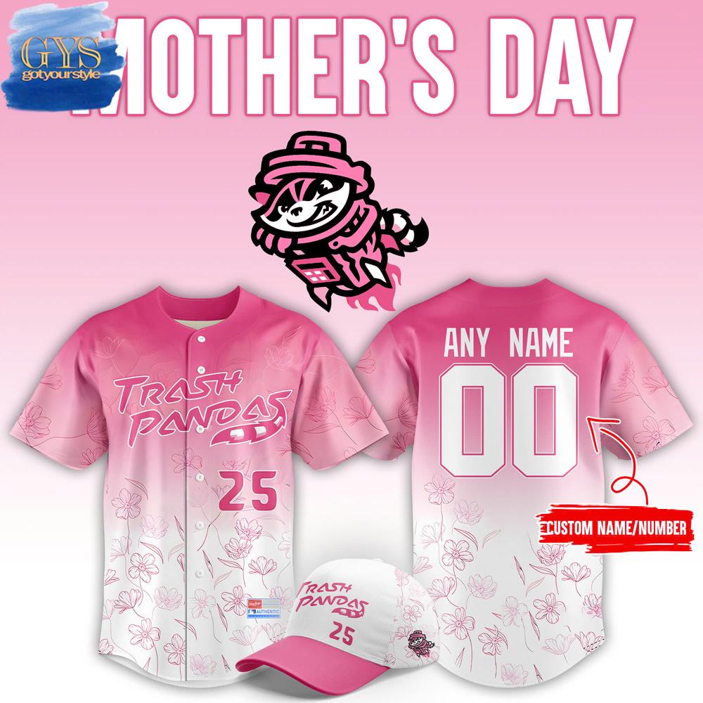 New Rocket City Trash Pandas Mother's Day 2025 Special Pink Custom Jersey Fan Gift