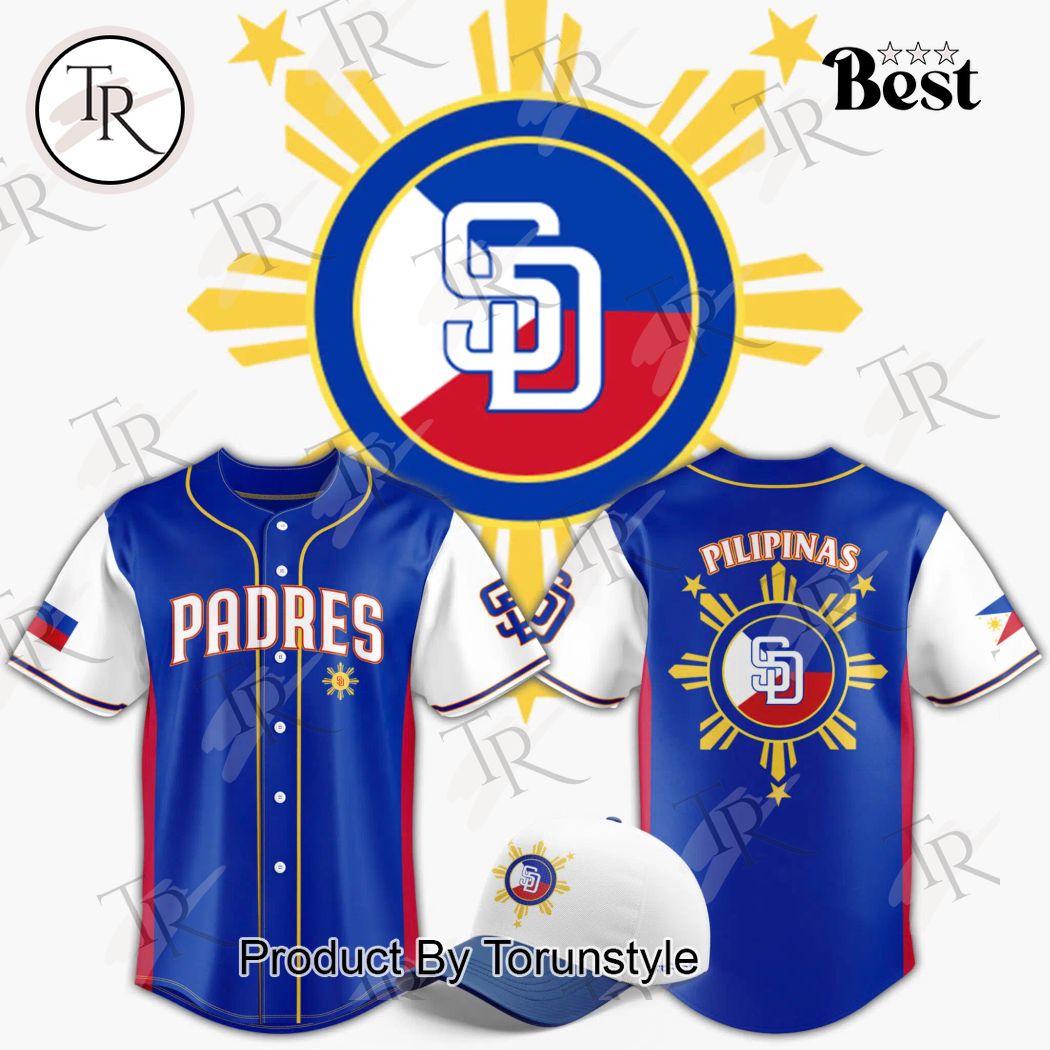 New San Diego Padres 2024 Filipino Heritage Night Baseball Custom Jersey Fan Gift