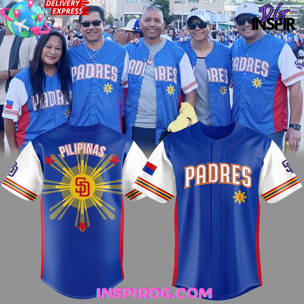 New San Diego Padres Filipino Heritage Night 2024 Baseball Custom Jersey Fan Gift