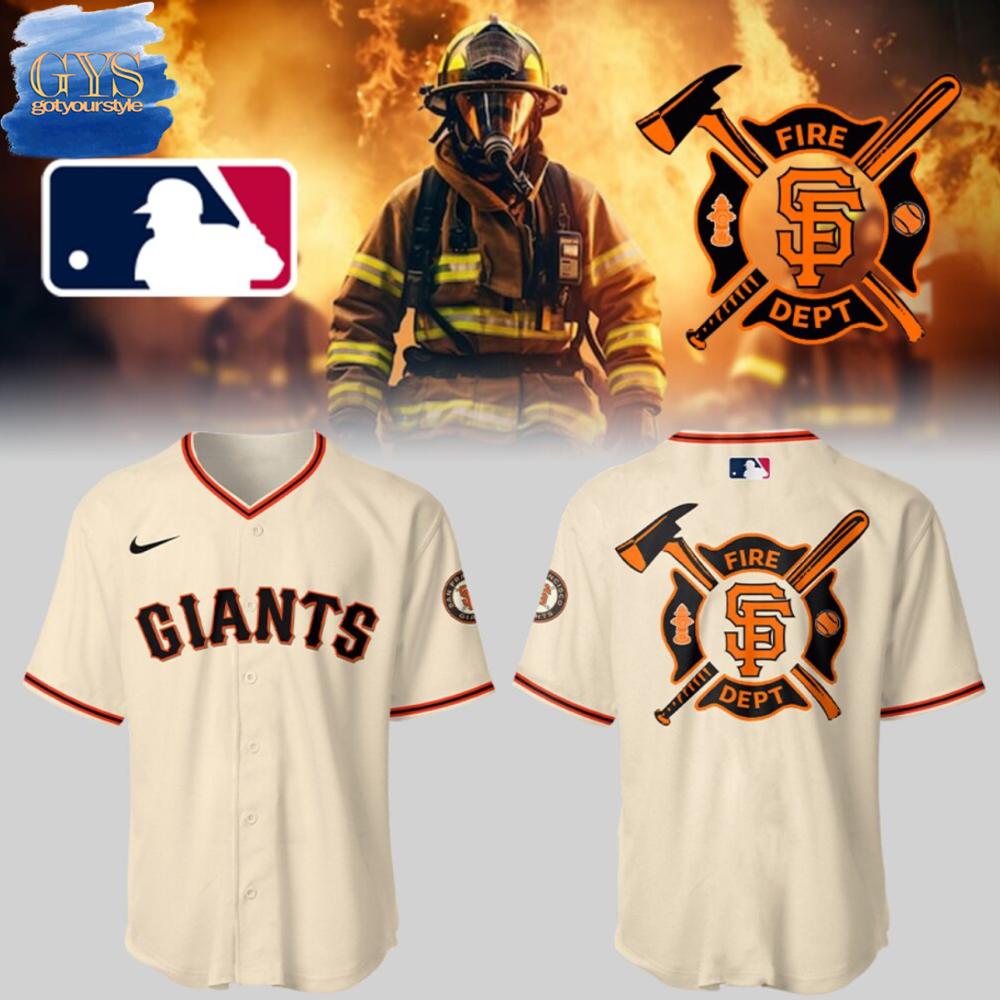 New San Francisco Giants Firefighter Appreciation Night Baseball Custom Jersey Fan Gift