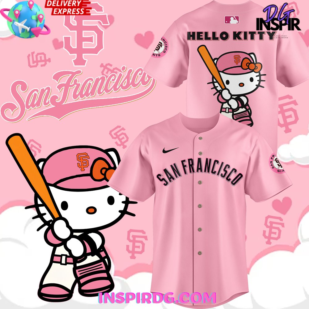 New San Francisco Giants x Hello Kitty Night 2024 Baseball Custom Jersey Fan Gift