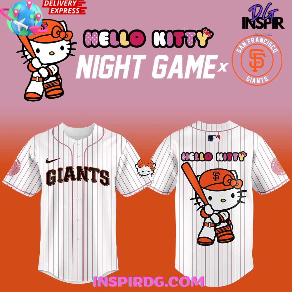 New San Francisco Giants x Hello Kitty Night Game 2025 Stripe Custom Jersey Fan Gift