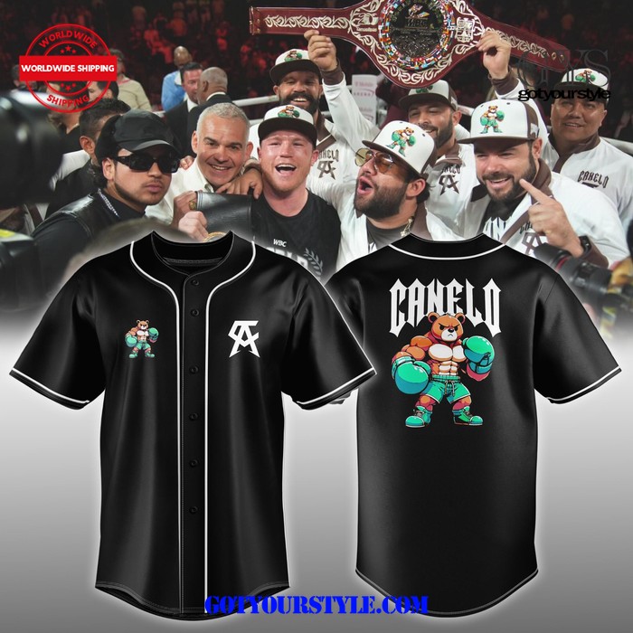 New Saul Canelo Alvarez Boxing Bear Black Baseball Custom Jersey Fan Gift