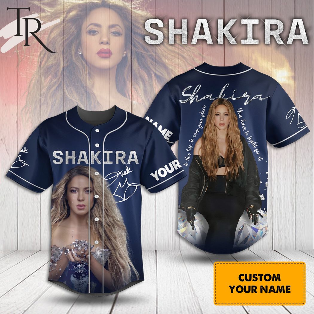 New Shakira Custom Baseball Custom Jersey Fan Gift