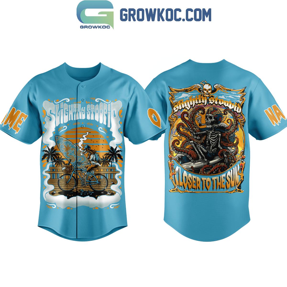 New Slightly Stoopid Closer To The Sun Personalized Baseball Custom Jersey Fan Gift