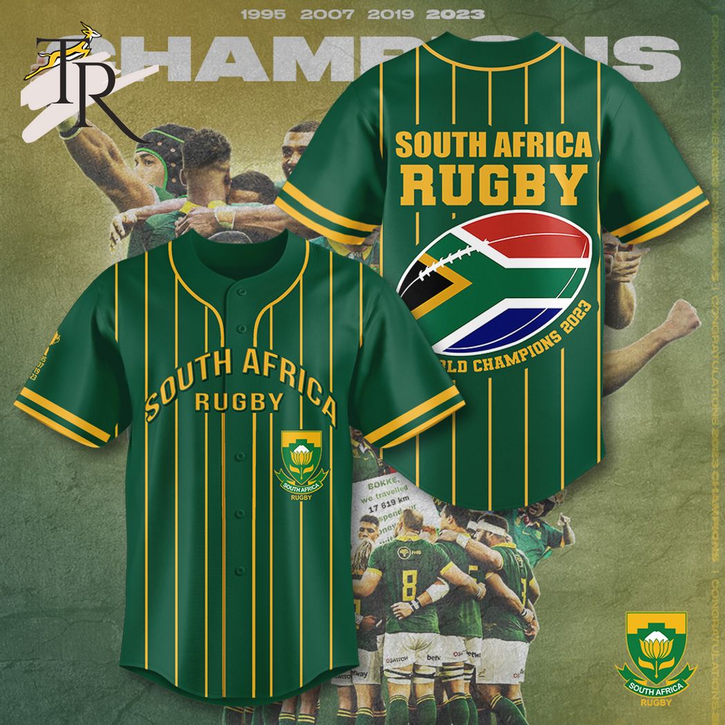 New South Africa x Rugby World Cup World Champions 2023 Baseball Custom Jersey Fan Gift