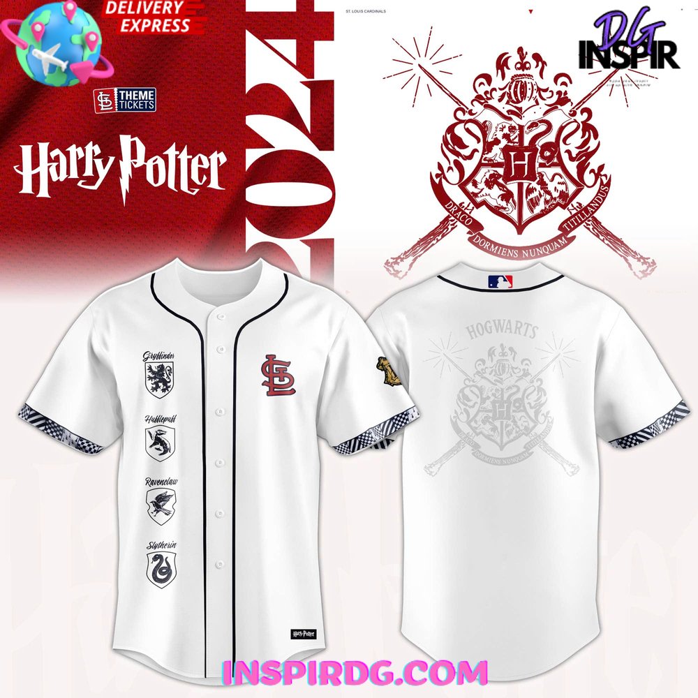 New St. Louis Cardinals Harry Potter Hogwarts Baseball Custom Jersey Fan Gift