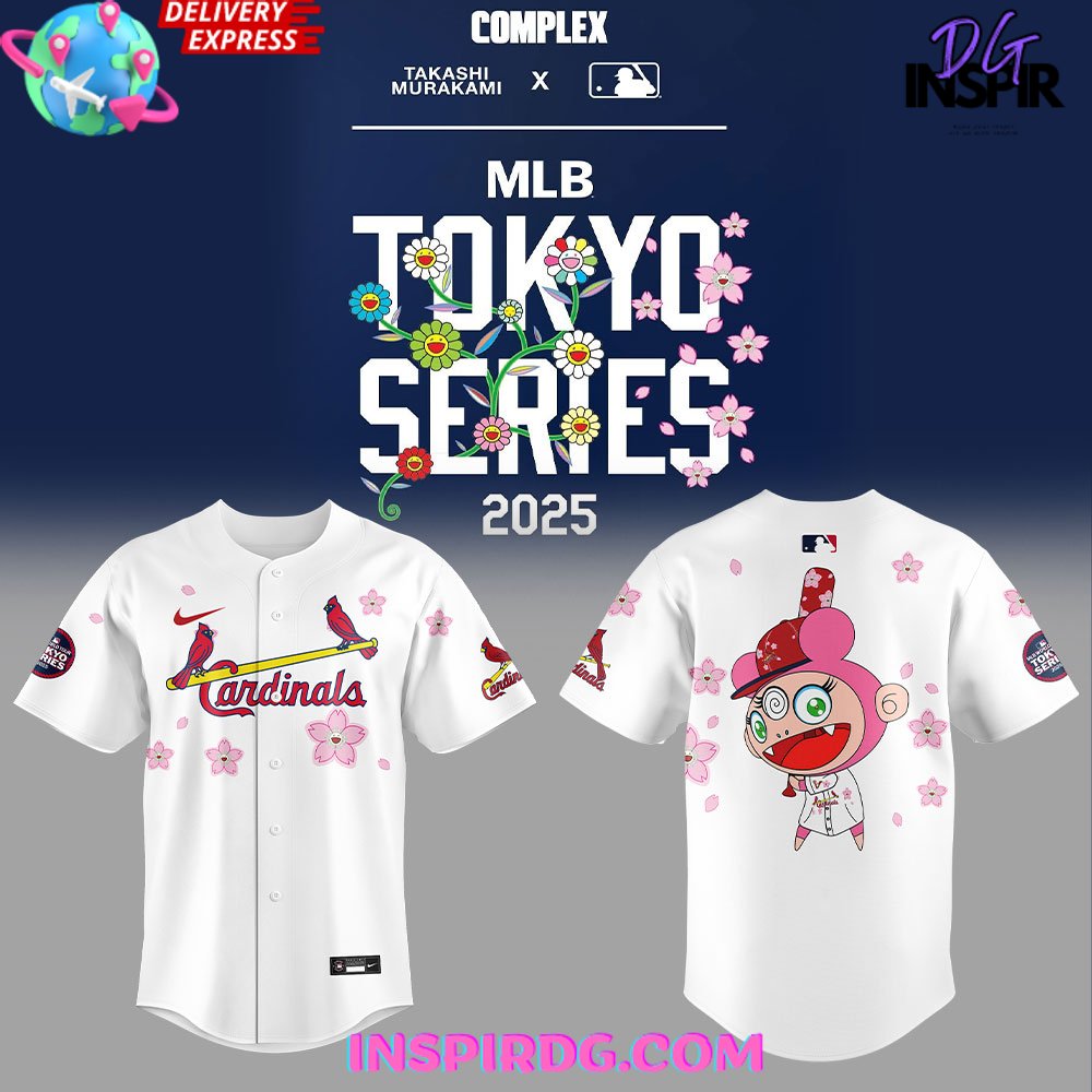 New St. Louis Cardinals Takashi Murakami x MLB World Tour Tokyo Series 2025 Custom Jersey Fan Gift