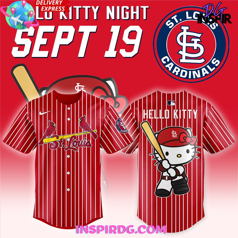 New St. Louis Cardinals x Hello Kitty Night 2024 Red Baseball Custom Jersey Fan Gift