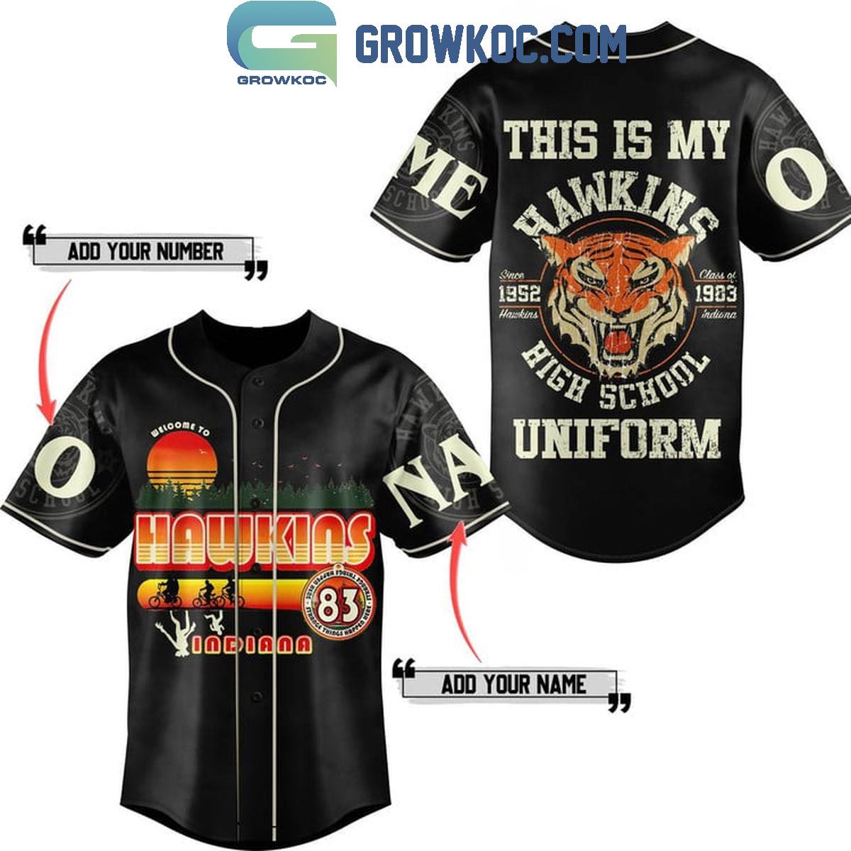 New Stranger Things Welcome To Hawkins Indiana Personalized Baseball Custom Jersey Fan Gift