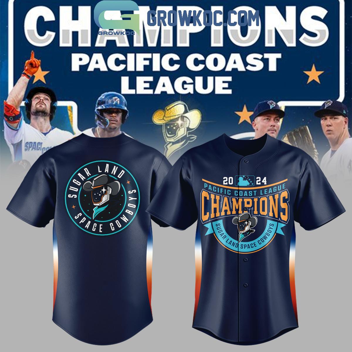 New Sugar Land Space Cowboys Bimm Ridder Champs Pacific Coast League 2024 Baseball Custom Jersey Fan Gift