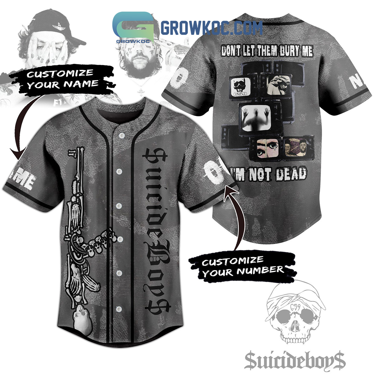 New Suicideboys Let Them Bury Me I Am Not Dead Personalized Baseball Custom Jersey Fan Gift
