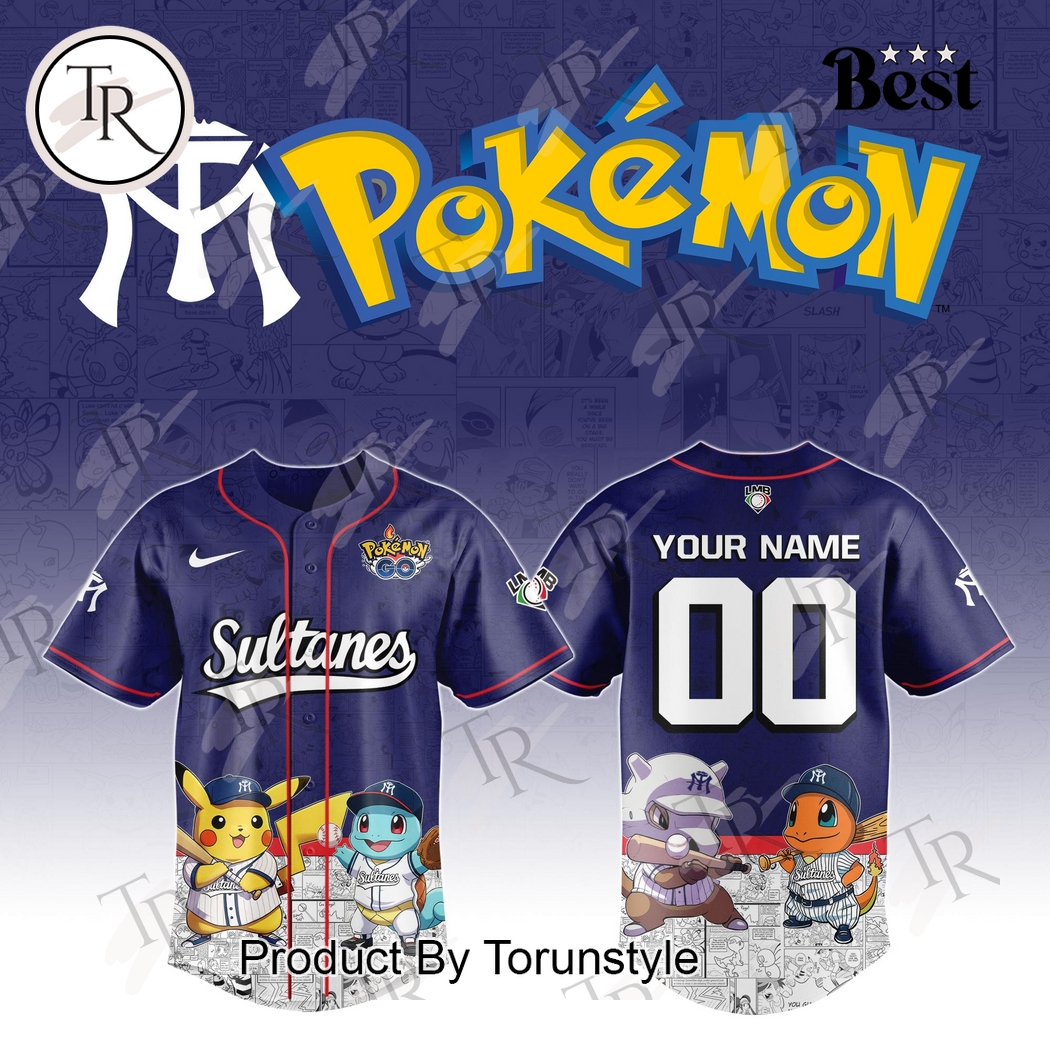 New Sultanes De Monterrey 2025 Pokemon Custom Name Baseball Custom Jersey Fan Gift