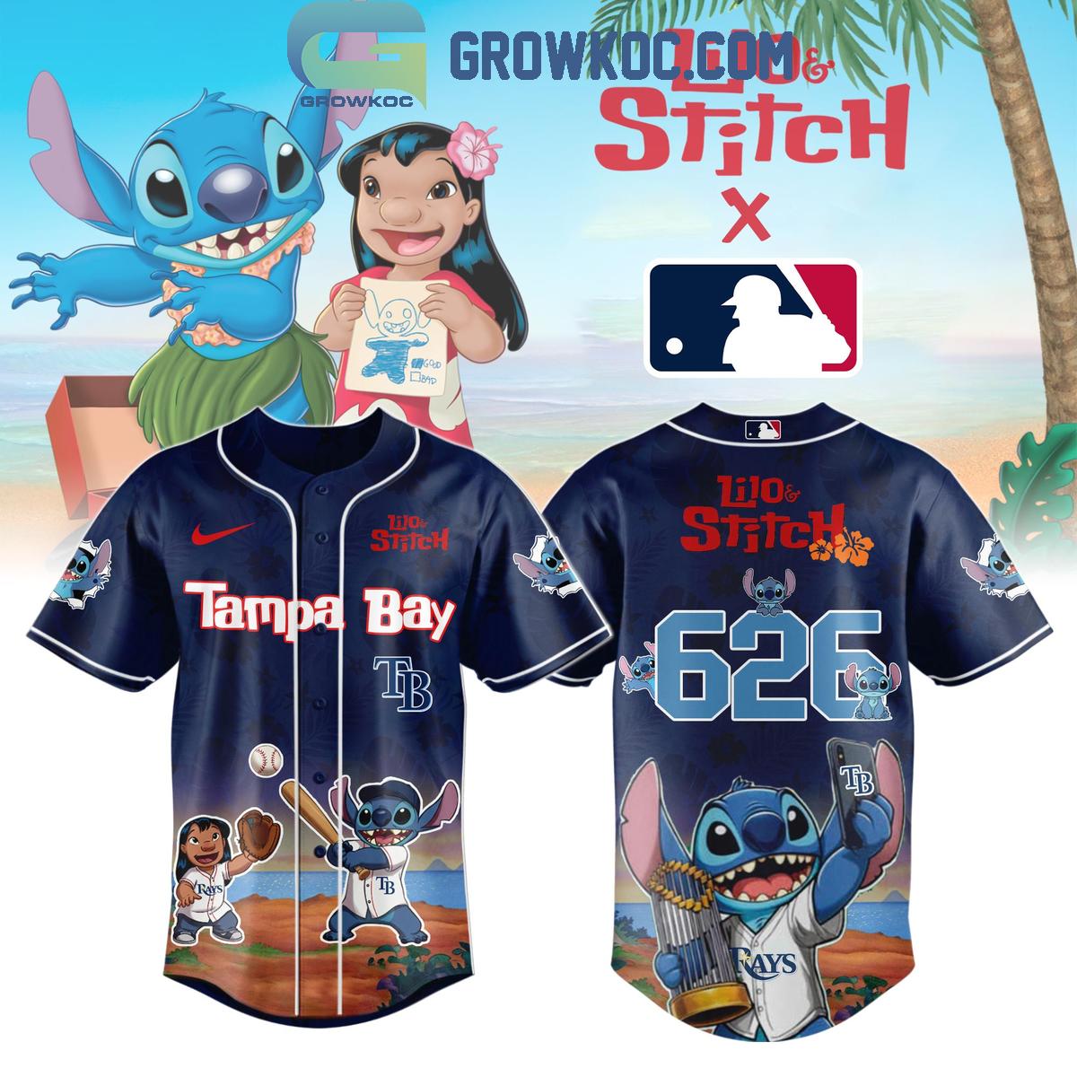 New Tampa Bay Rays Lilo & Stitch 626 Baseball Custom Jersey Fan Gift