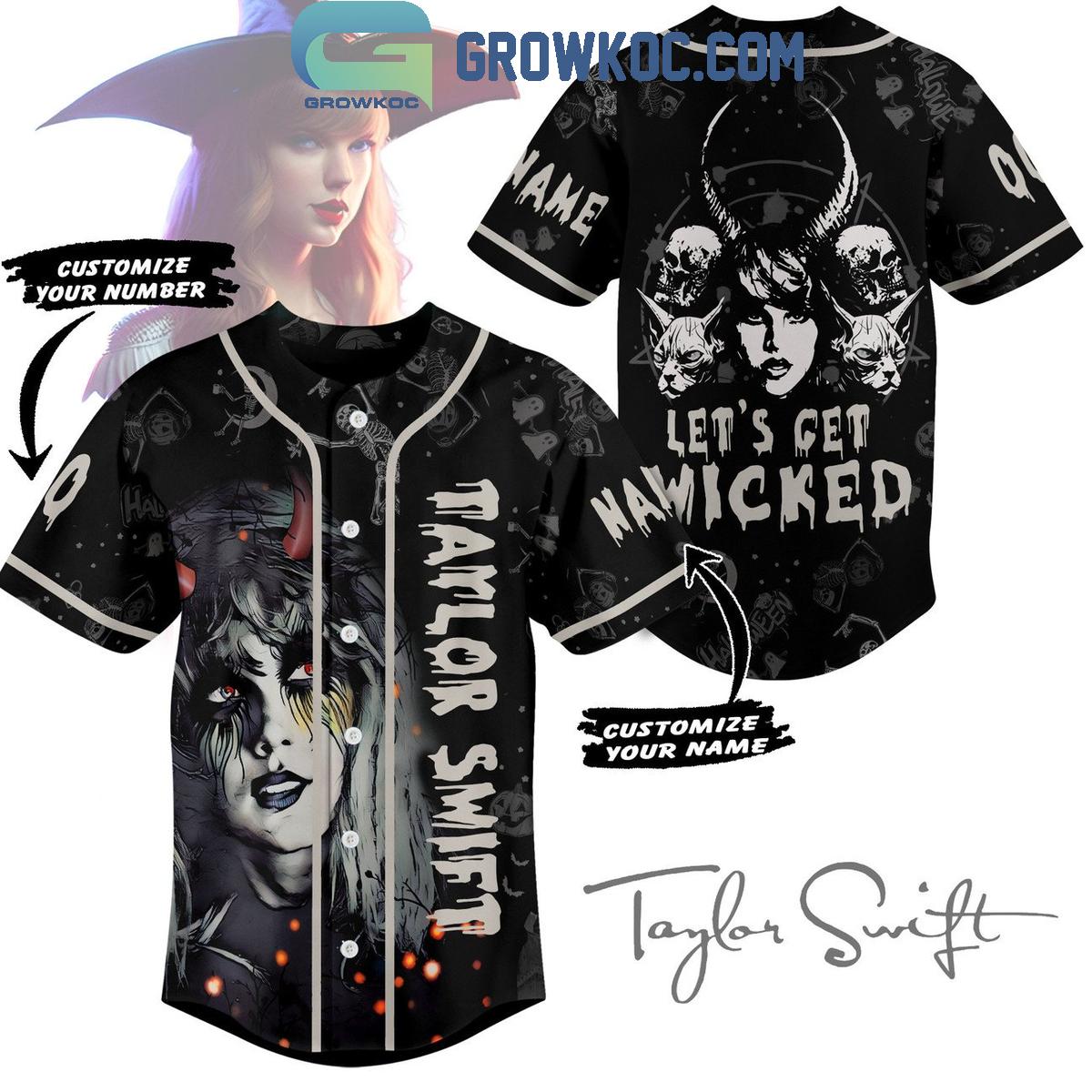 New Taylor Swift Let's Get Wicked Personalized Baseball Custom Jersey Fan Gift