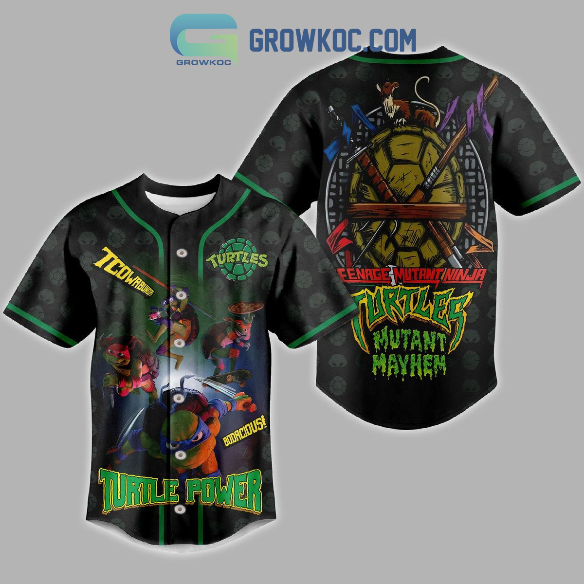 New Teenage Mutan Ninja Turtles Power Baseball Custom Jersey Fan Gift