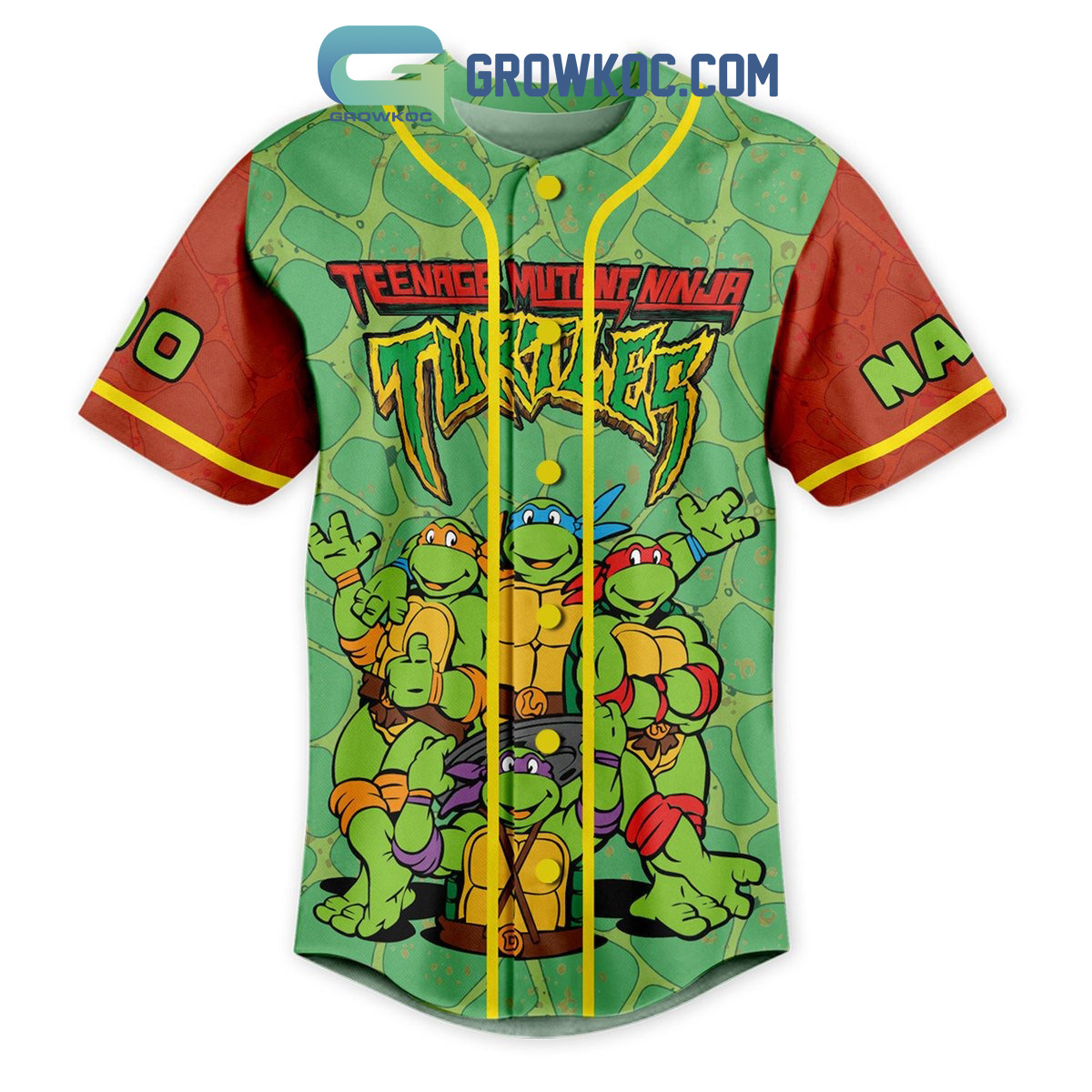New Teenage Mutan Ninja Turtles Strong Smart Brave Funny Personalized Baseball Custom Jersey Fan Gift