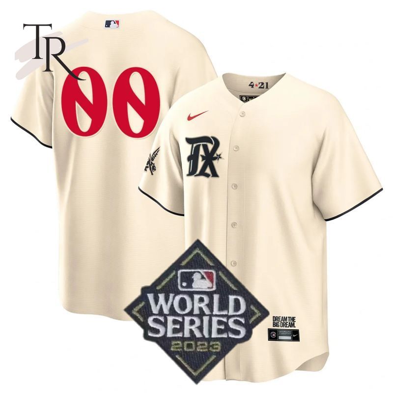 New Texas Rangers Custom Jersey Fan Gift World Series Champions 2023 City Connect Cool Base