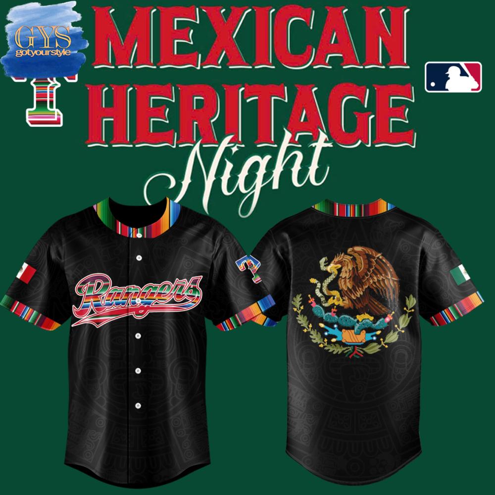 New Texas Rangers Mexican Heritage Night Custom Jersey Fan Gift 2025