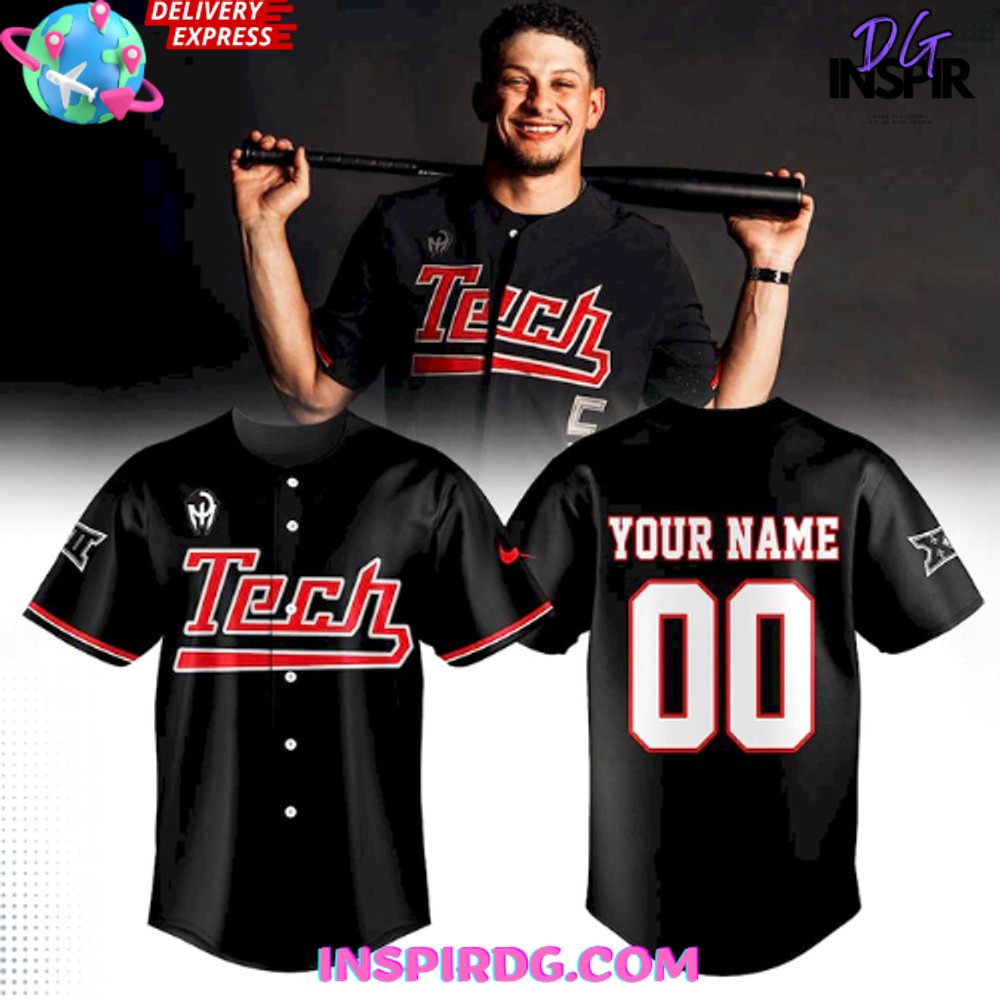 New Texas Tech Baseball Patrick Mahomes 2025 Baseball Custom Jersey Fan Gift