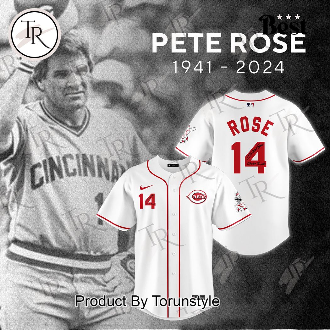 New Thanks for the memories, Pete Rose Baseball Custom Jersey Fan Gift - White