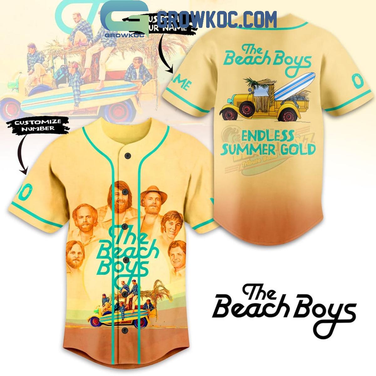 New The Beach Boys Endless Summer Gold Personalized Baseball Custom Jersey Fan Gift