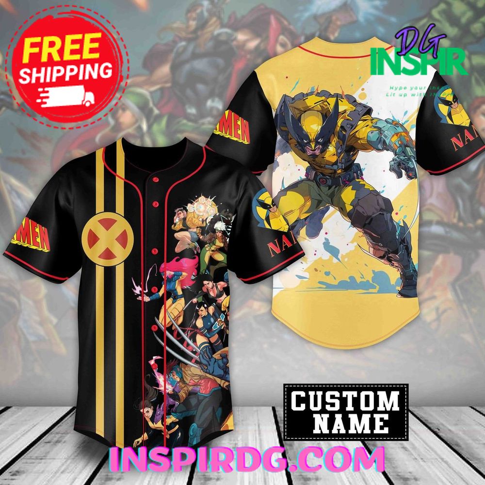 New The X-Men Wolverine Custom Baseball Custom Jersey Fan Gift