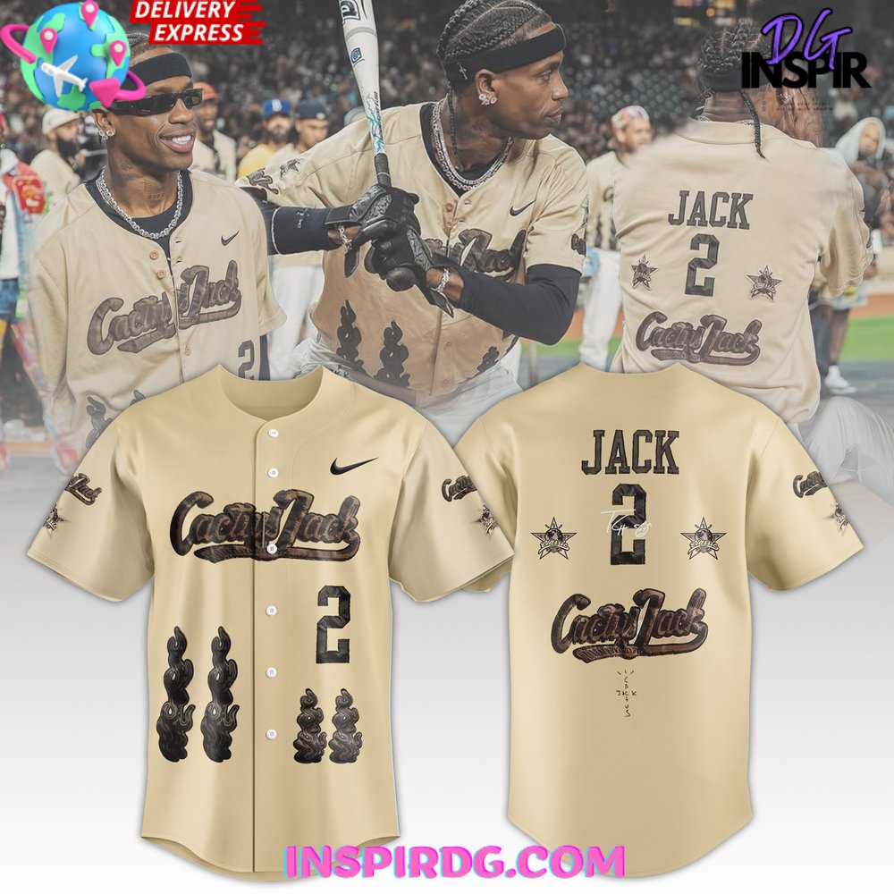New Travis Scott Cactus Jack Signature Baseball Custom Jersey Fan Gift