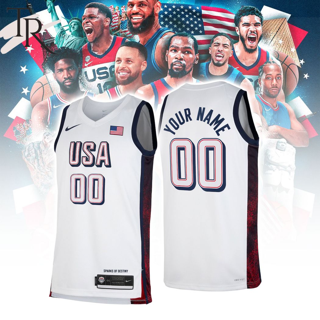New USA Basketball 2024 Swingman Custom White Custom Jersey Fan Gift