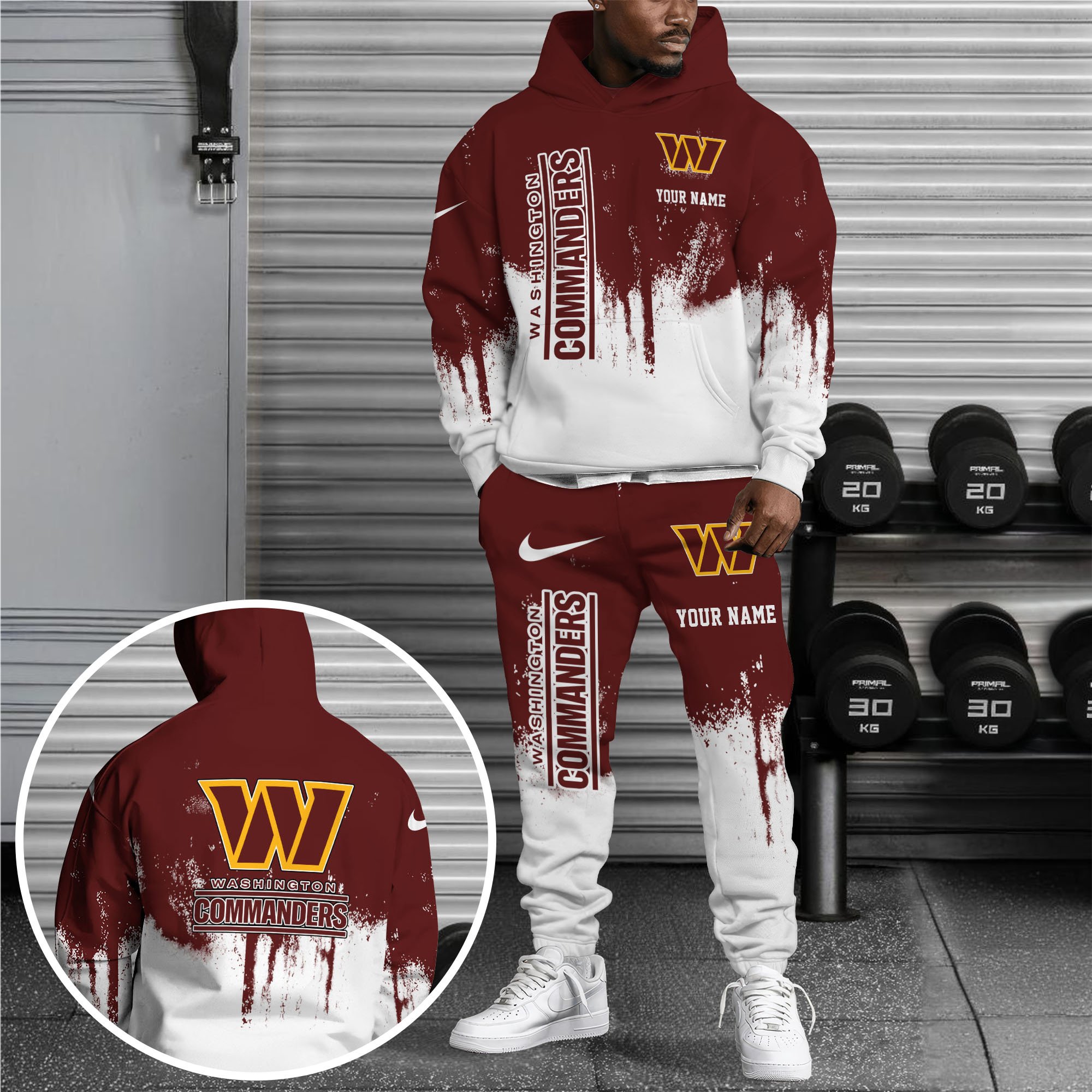 New Washington Commanders Hoodie Sweatpants Set Custom Your name, Sport Hoodie Sweatpants Set, Sport Gifts For Fan