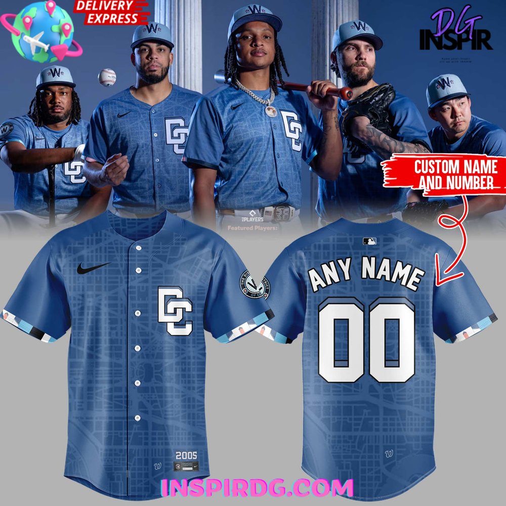 New Washington Nationals 2025 City Connect Custom Jersey Fan Gift