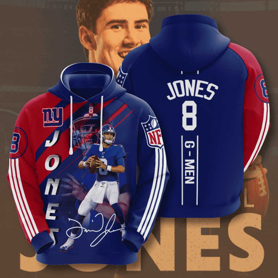 New York Giants DANIEL JONES Hoodie  Zip Hoodie