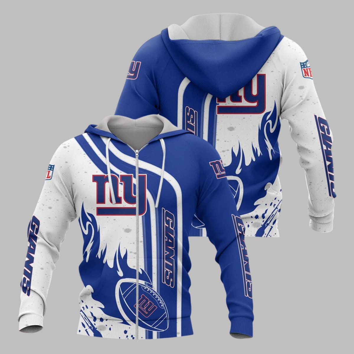 New York Giants Football Personalized 3D printed Sweatshirt Hoodie Zipped Hoodie