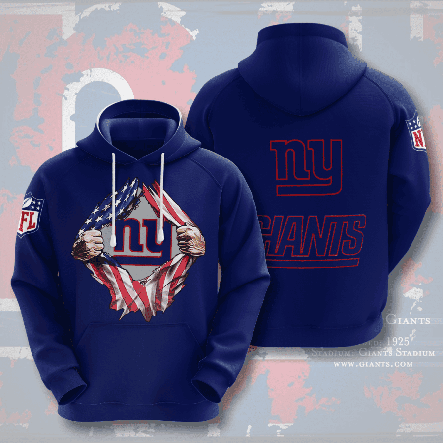 New York Giants Hoodie  Zip Hoodie Version 1184