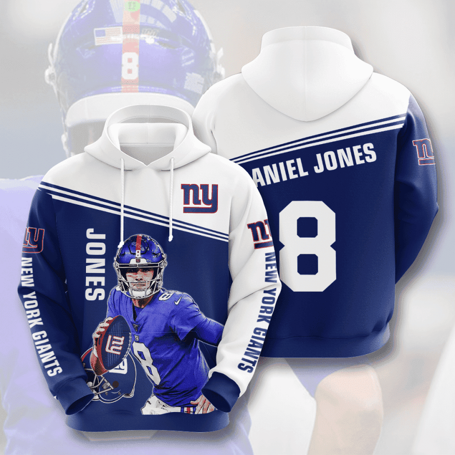 New York Giants Jones 8 Hoodie  Zip Hoodie Version 1108