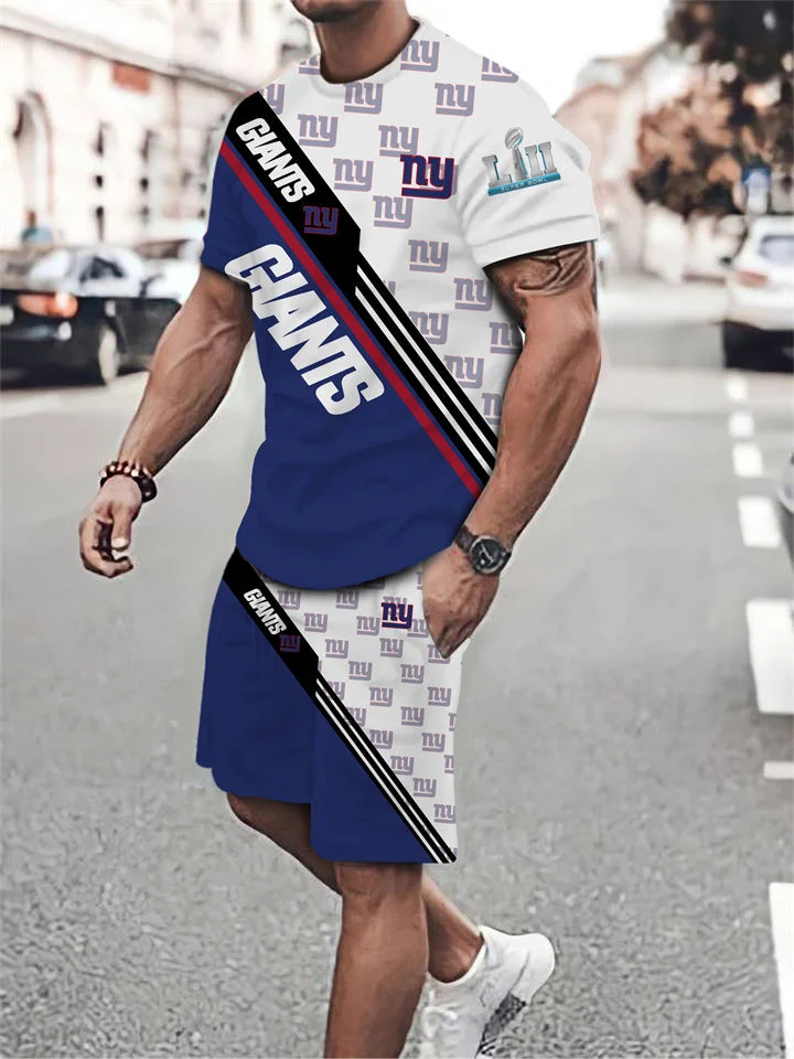 New York Giants Limited Edition Top And Shorts Two-Piece Suits Merch For Fans Gift For Sport Music Fans