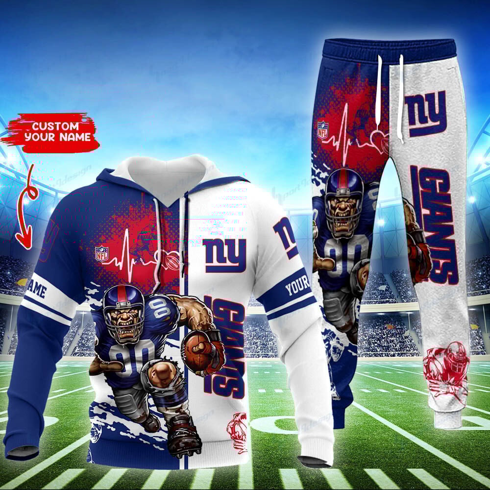 New York Giants Personalized Hoodie and Jogger Set Gift For Sport Music Fans