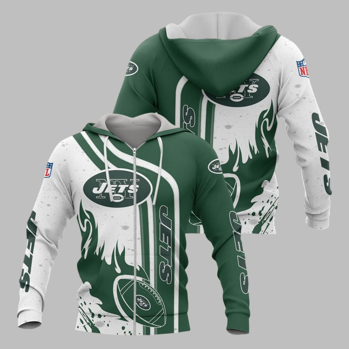 New York Jets Football Personalized 3D printed Sweatshirt Hoodie Zipped Hoodie