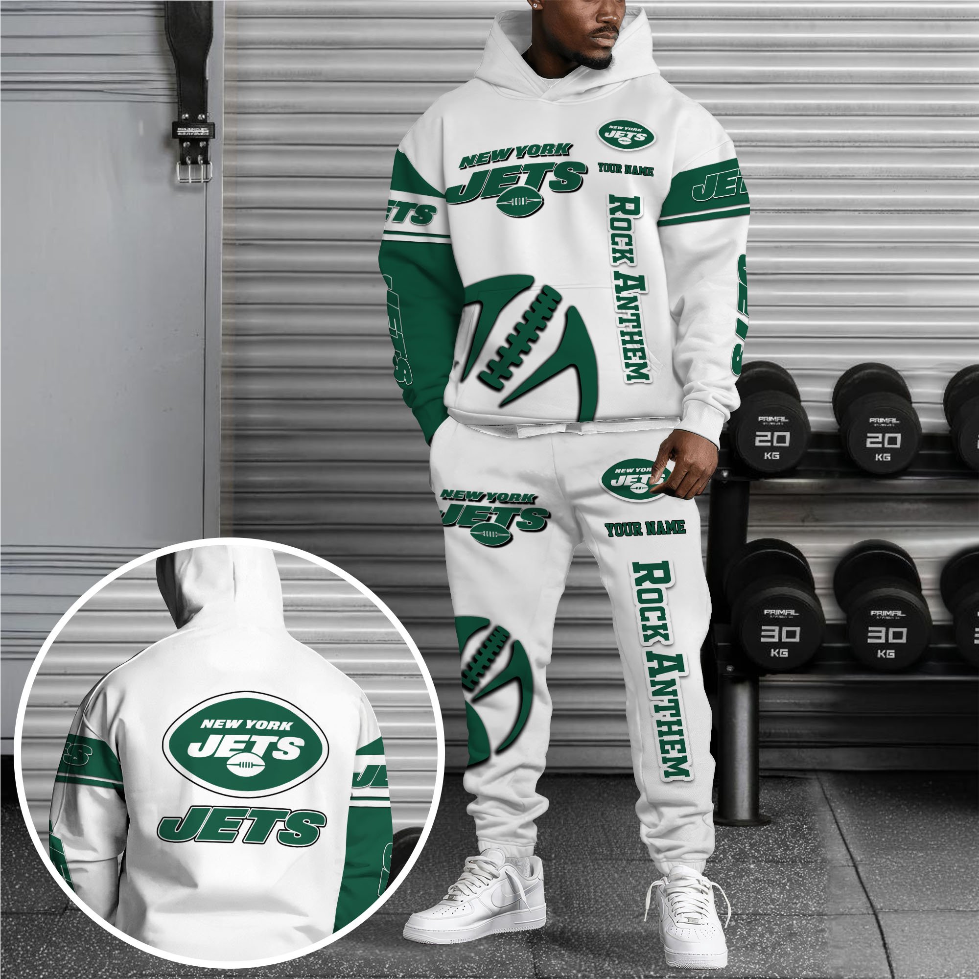 New York Jets Hoodie Sweatpants Set Custom Your name, Sport Hoodie Sweatpants Set, Sport Gifts For Fan Gift For Sport Music Fans