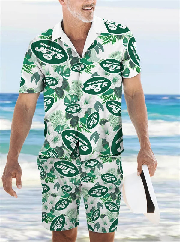 New York Jets Limited Edition Hawaiian Shirt And Shorts Two-Piece Suits Merch For Fans Gift For Sport Music Fans