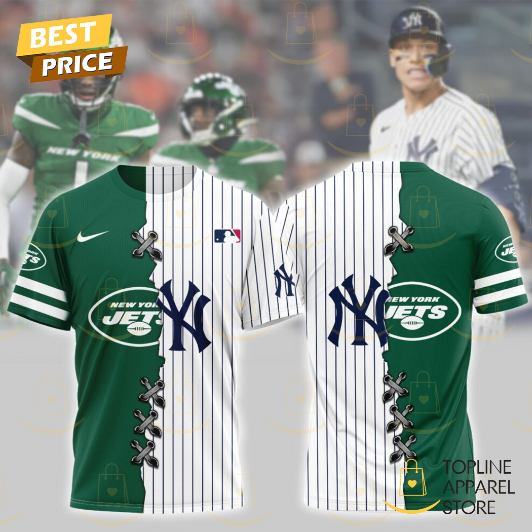New York Jets x New York Yankees Design 3D T-Shirt Gift For Sport Music Fans