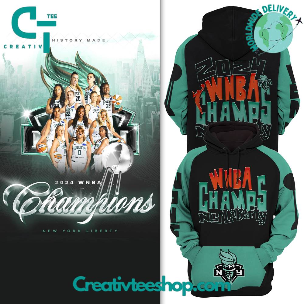 New York Liberty 2024 WNBA Finals Champions Playa Society Hoodie